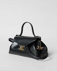 SMALL FLAIR BAG IN SHINY CALFSKIN - BLACK - EVENING - 2 | CELINE