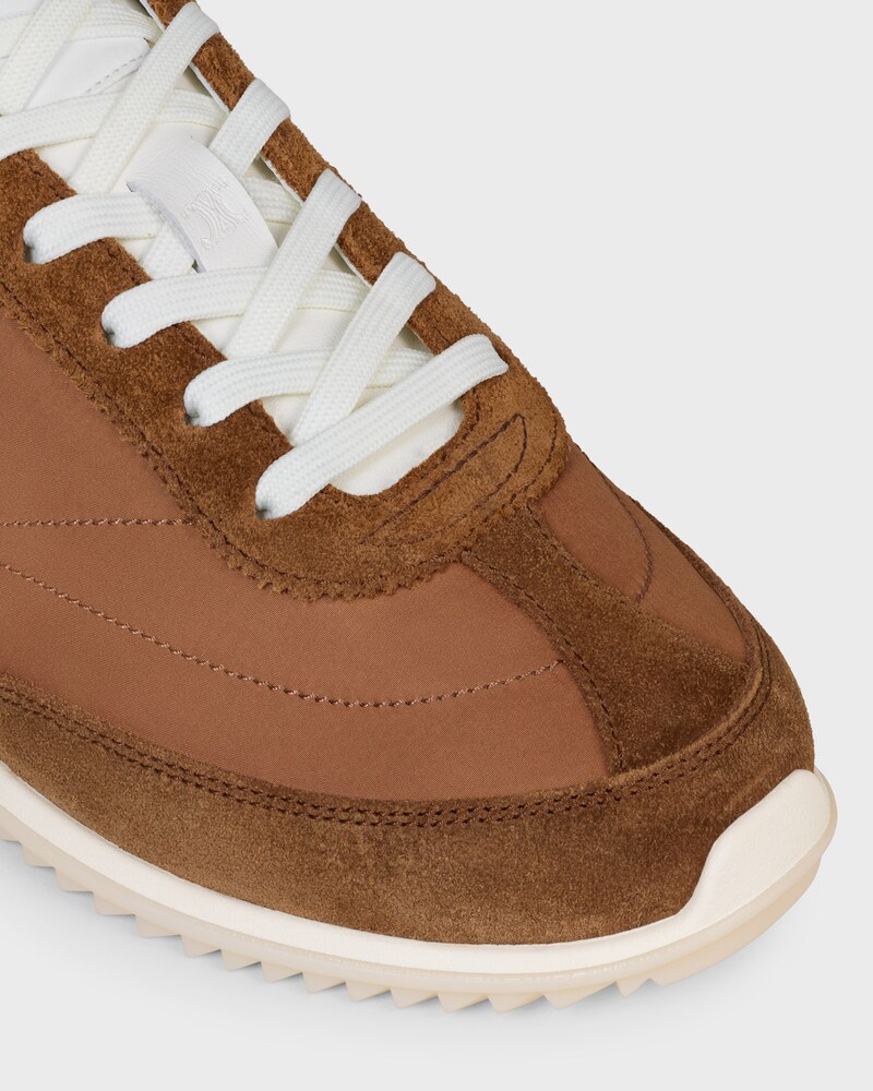 SNEAKER RACER EN NYLON, CUIR DE VEAU VELOURS ET CUIR DE VEAU - SAHARA -  - 1 | CELINE