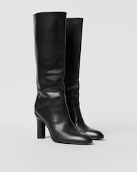 BOTAS ALTAS DE TUBO EN PIEL DE BECERRO - NEGRO -  - 2 | CELINE