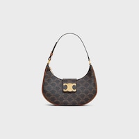 MEDIUM AVA TRIOMPHE BAG IN Triomphe Canvas and calfskin - TAN - TOP-HANDLE BAGS - 1 | CELINE