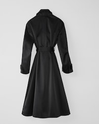 BALMACAAN-MANTEL AUS GEBONDETEM SATIN MIT MADRAS-FUTTER - SCHWARZ -  - 2 | CELINE