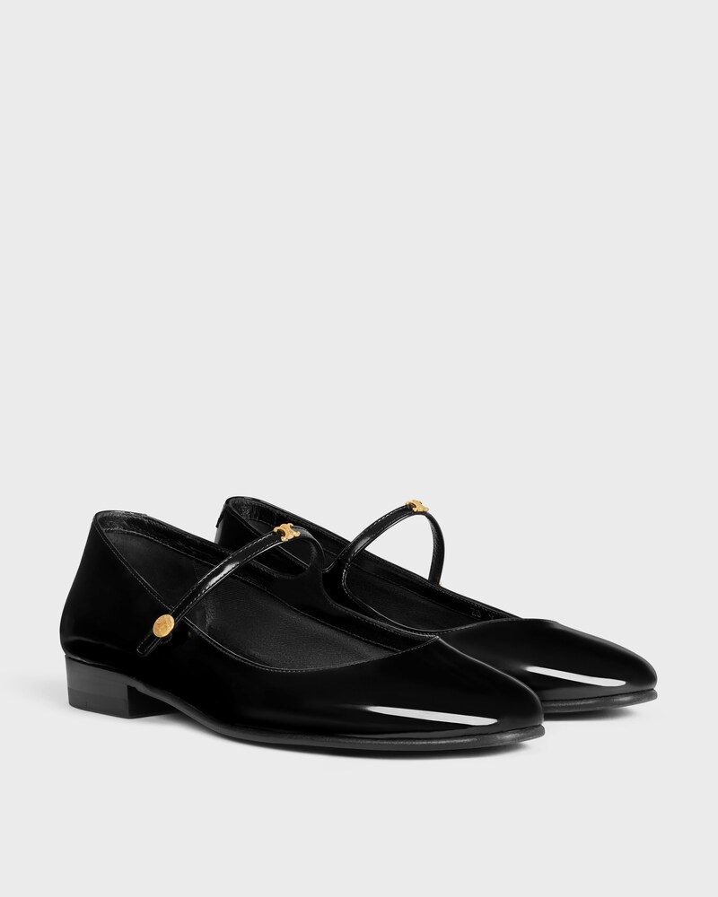 CITY BALLERINA IN GLOSSY CALFSKIN - BLACK -  - 1 | CELINE