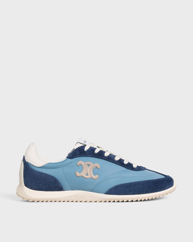 SNEAKER RACER EN NYLON, CUIR DE VEAU VELOURS ET CUIR DE VEAU - BLEU DENIM/BLEU MARINE -  - 1 | CELINE