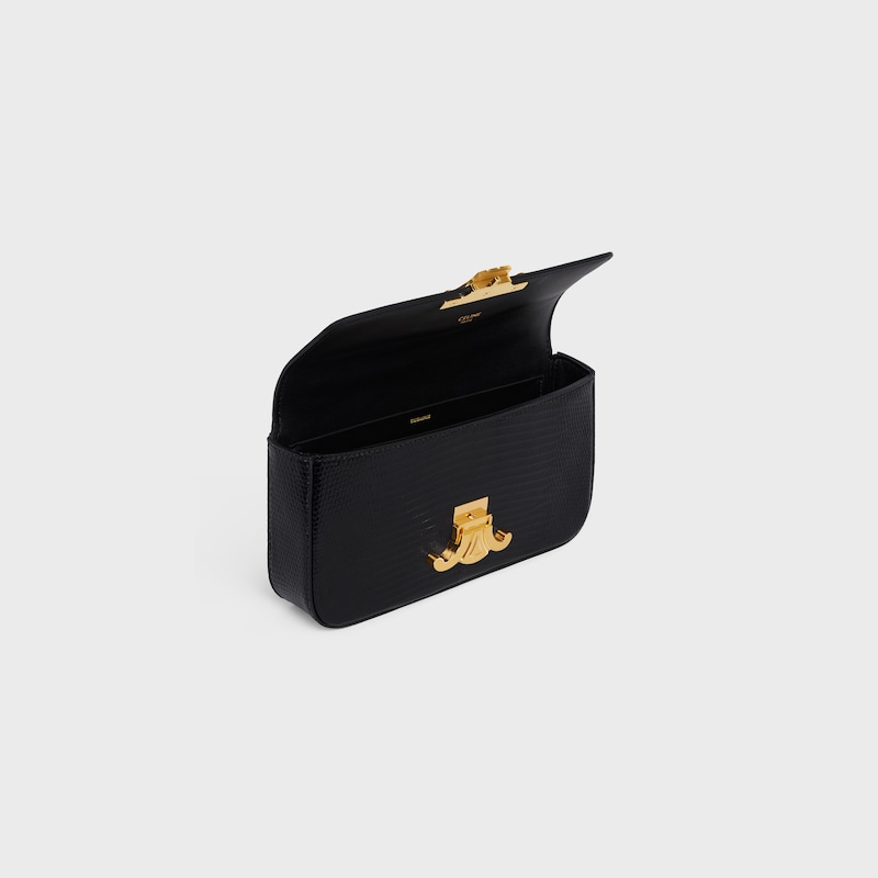 CHAIN SHOULDER BAG CLAUDE in Lizard - BLACK - MORE LINES - 1 | CELINE