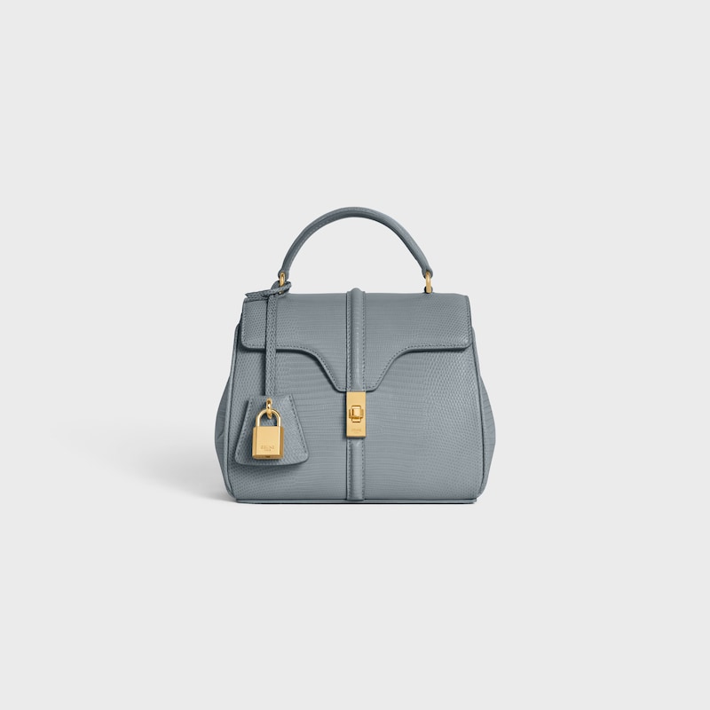 MINI 16 in Lizard - BLUE GREY - MORE LINES - 1 | CELINE