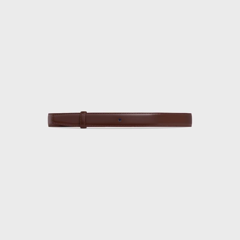 lani&egrave;re de ceinture r&eacute;versible 25MM TAURILLON - Ch&acirc;taigne/ Bleu profond -  - 1 | CELINE