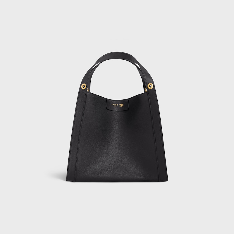 SMALL CUBE BAG IN SUPPLE CALFSKIN - BLACK - MORE LINES - 1 | CELINE