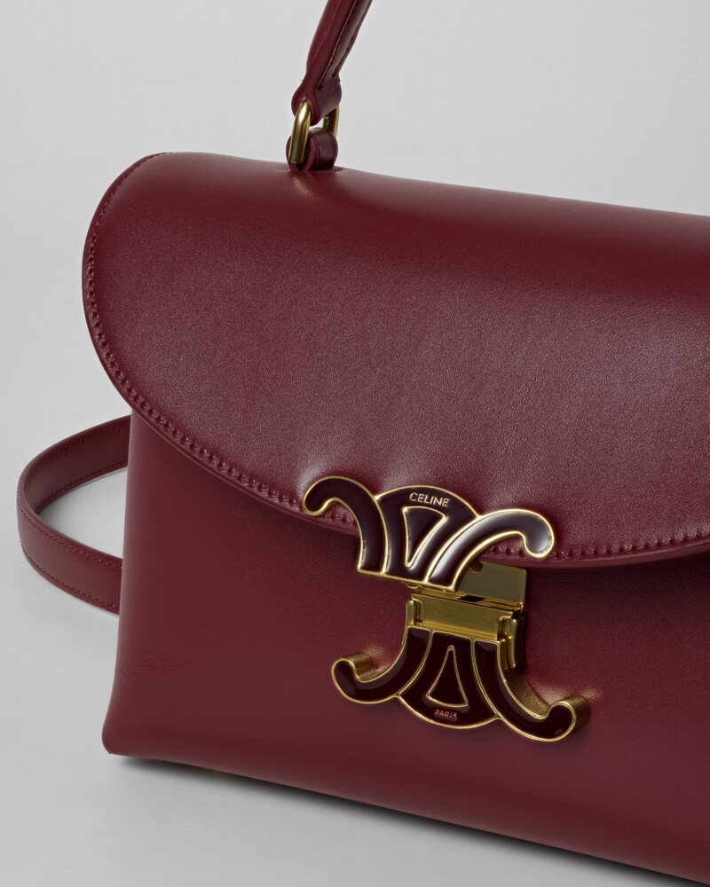 TEEN NINO BAG IN SMOOTH SATINATED CALFSKIN WITH ENAMEL CLOSURE - SYRAH - EVENING - 1 | CELINE