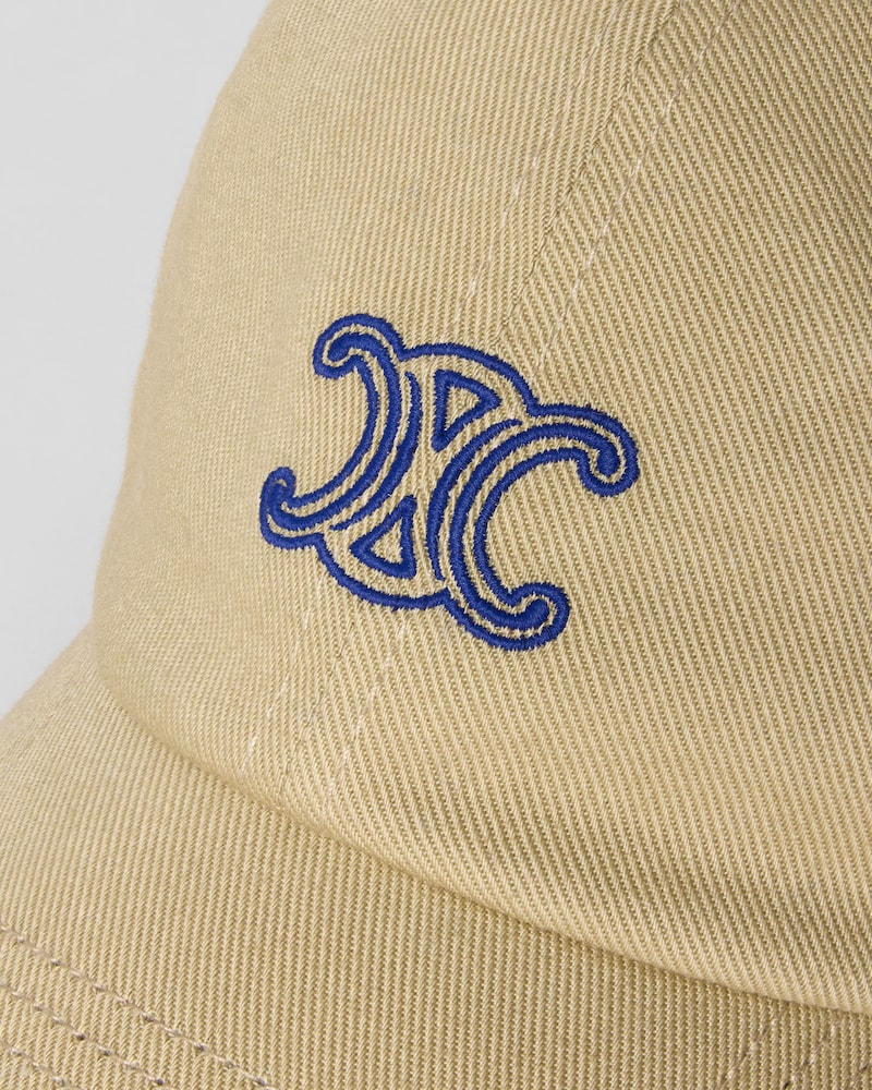 triomphe richelieu cap IN light cotton twill - BEIGE -  - 1 | CELINE