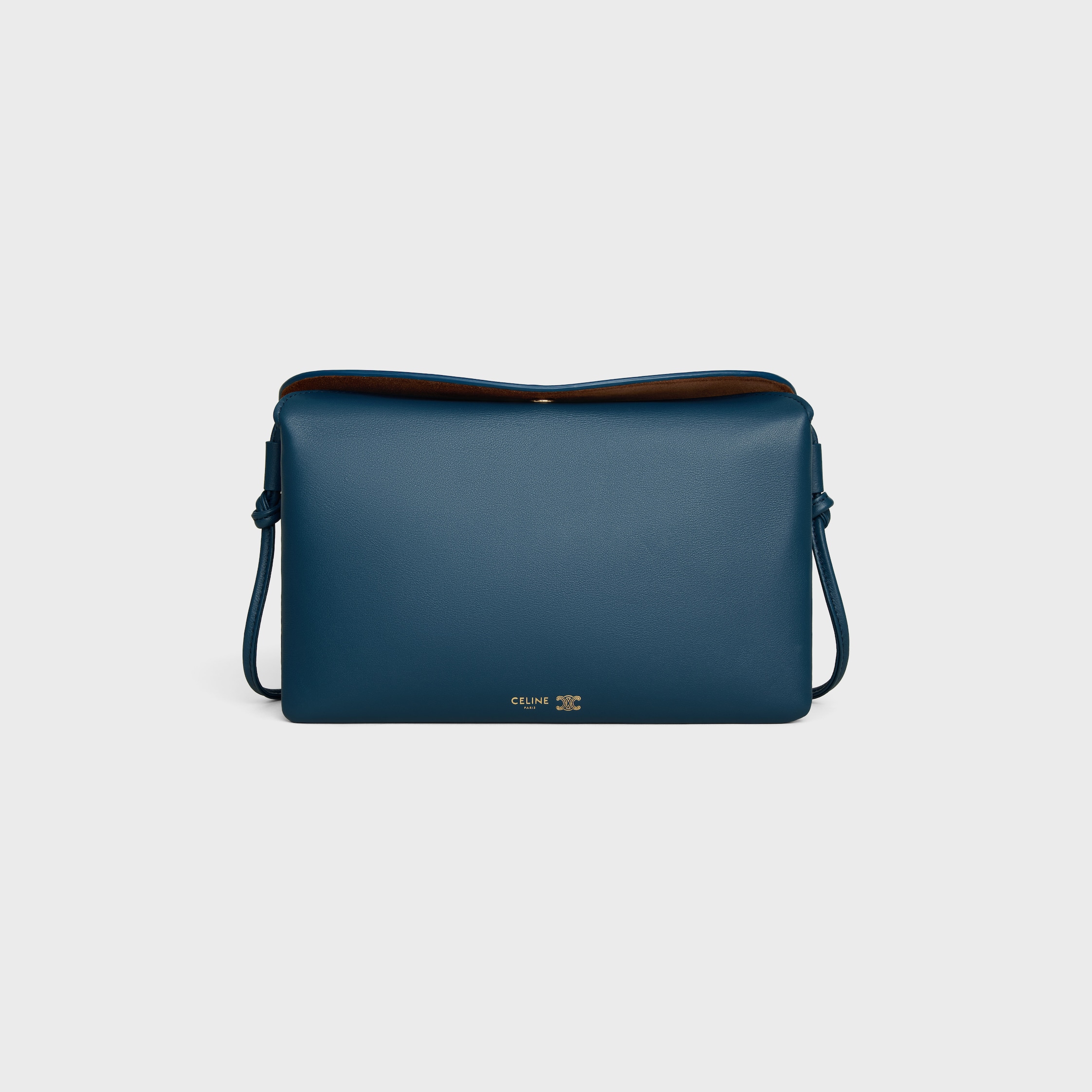 CELINE セリーヌ　トリオバッグ ブルー TRIO FLAP IN Smooth Lambskin - TEAL BLUE | CELINE