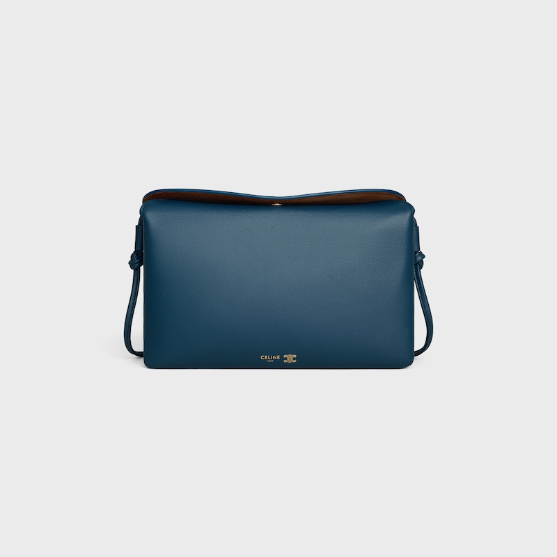 TRIO FLAP IN Smooth Lambskin - TEAL BLUE - MORE LINES - 1 | CELINE