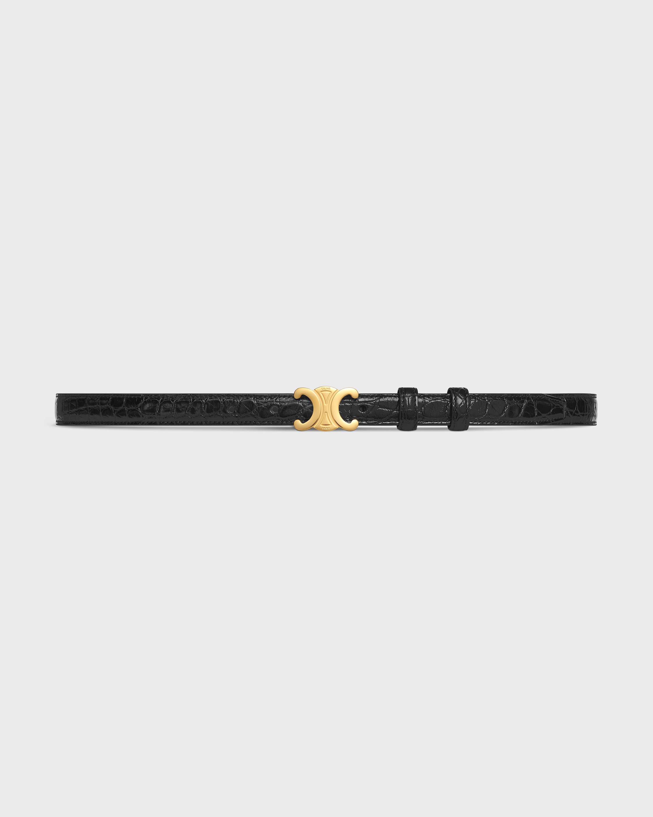 Triomphe Belt 18MM IN ALLIGATOR - BLACK | CELINE
