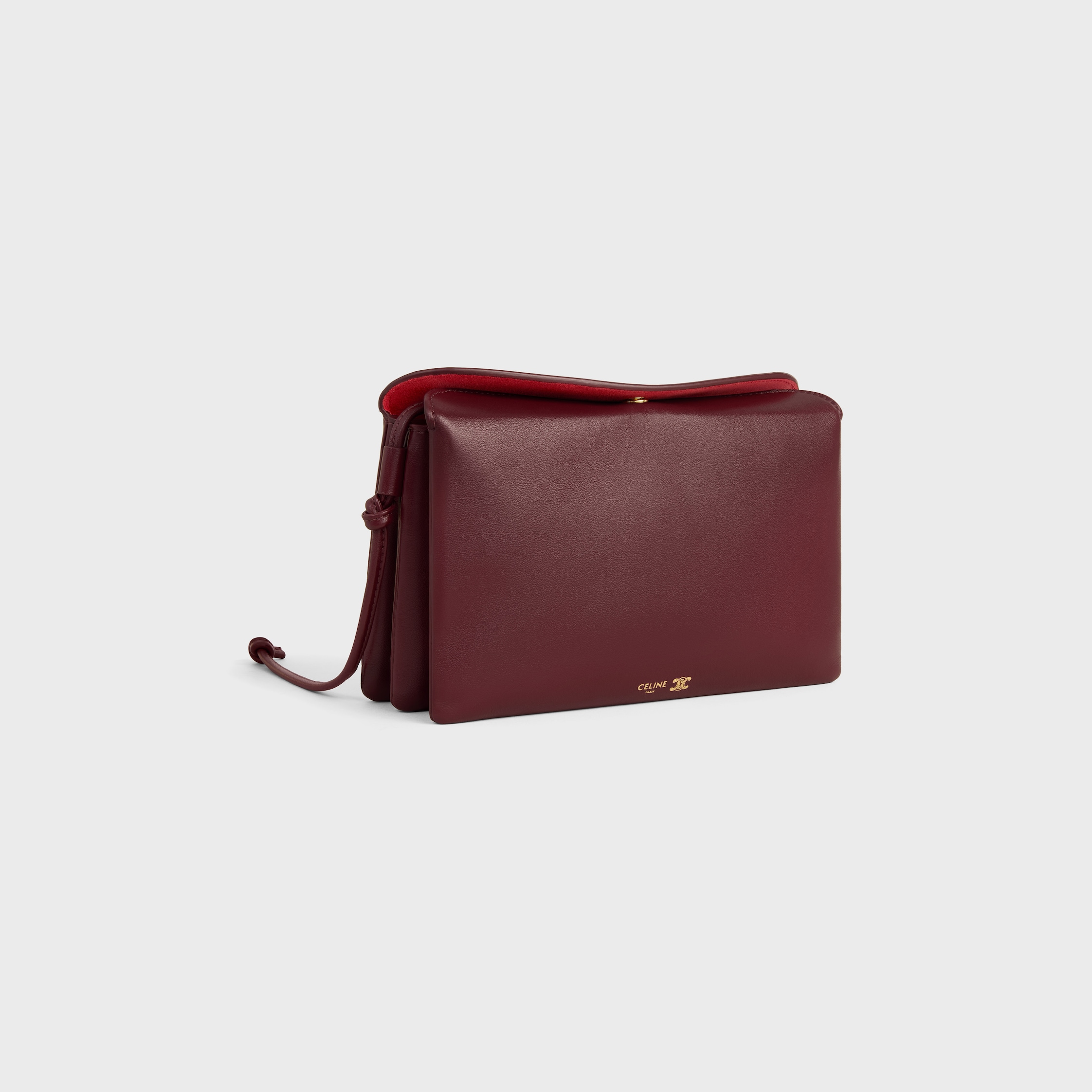 TRIO FLAP IN SMOOTH LAMBSKIN - SYRAH | CELINE