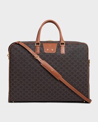 Garment Bag in Triomphe Canvas and Calfskin - TAN - CELINE MAISON - 2 | CELINE