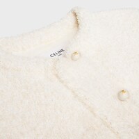 CHAQUETA CÁRDIGAN DE ALGODÓN TRENZADO - BLANCO MATE -  - 2 | CELINE