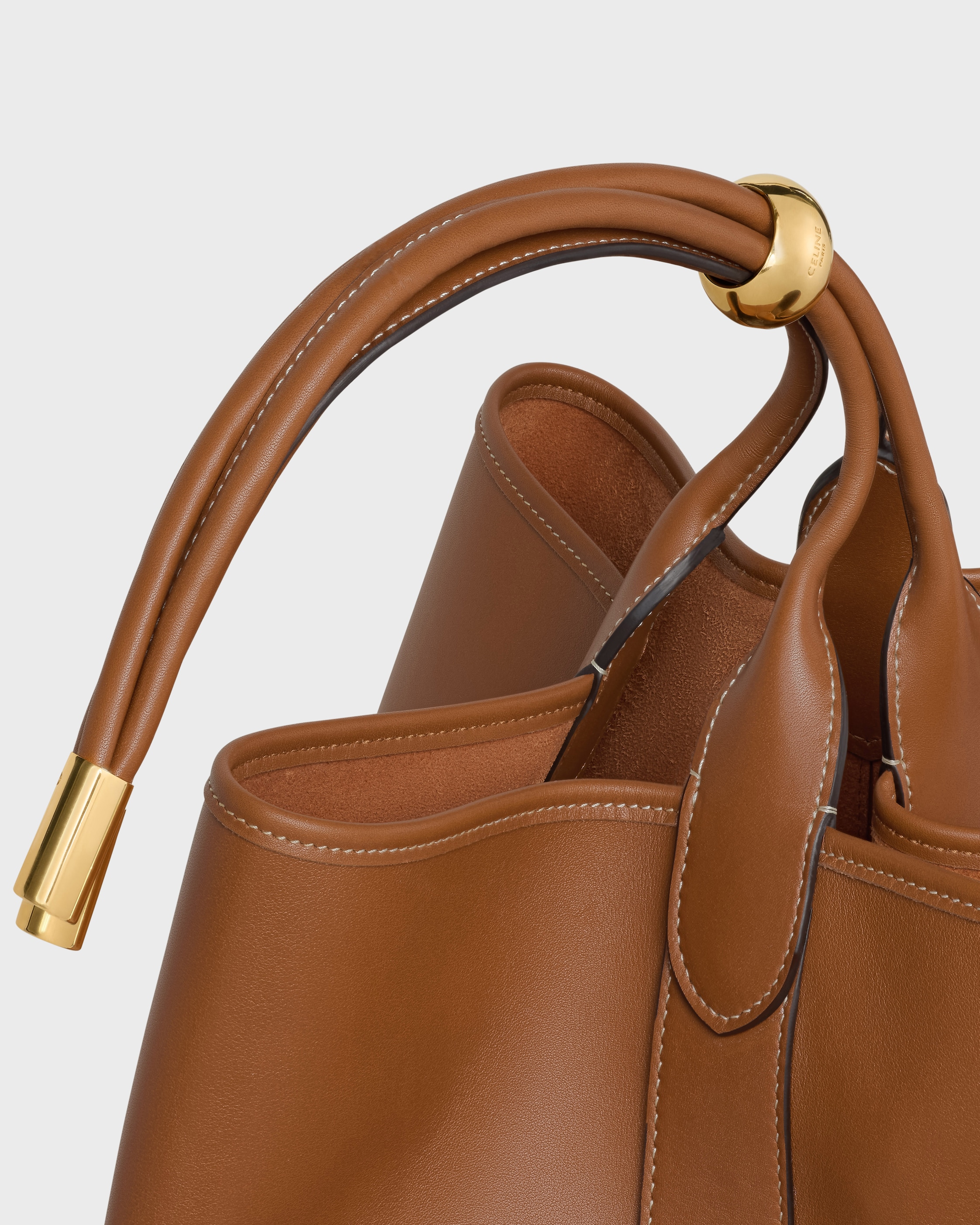 DROP BUCKET IN SUPPLE SMOOTH CALFSKIN - GOLDEN TAN | CELINE