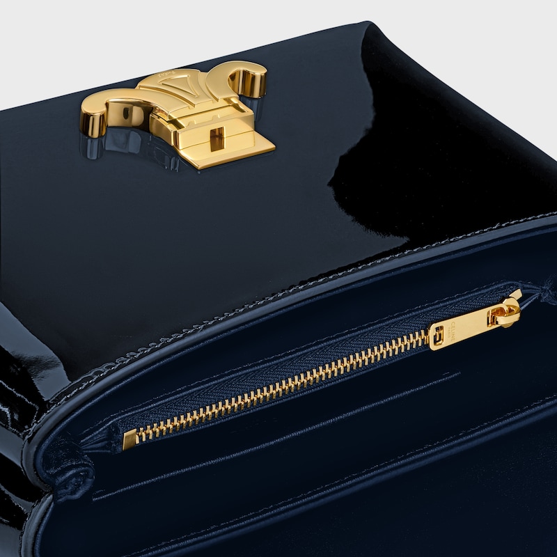 TEEN NINO BAG EM COURO DE VITELA EM VERNIZ - DEEP NAVY - NINO - 1 | CELINE
