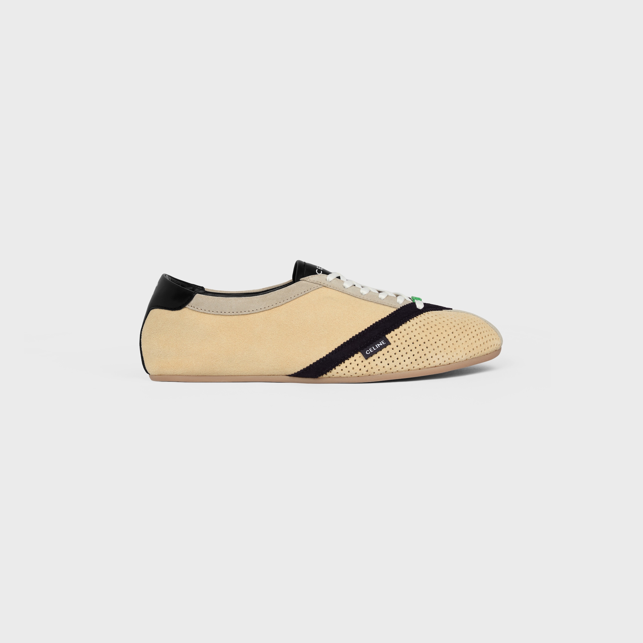 CELINE THE FLAT SNEAKER IN SUEDE CALFSKIN AND LAMBSKIN