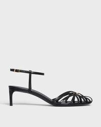 SANDALIA CELINE TRIOMPHE DE PIEL DE CORDERO - NEGRO -  - 1 | CELINE