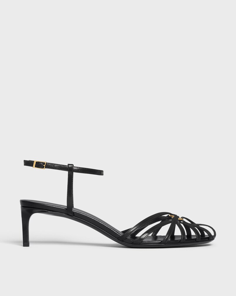 CELINE TRIOMPHE SANDALE EN CUIR D'AGNEAU - Noir -  - 1 | CELINE