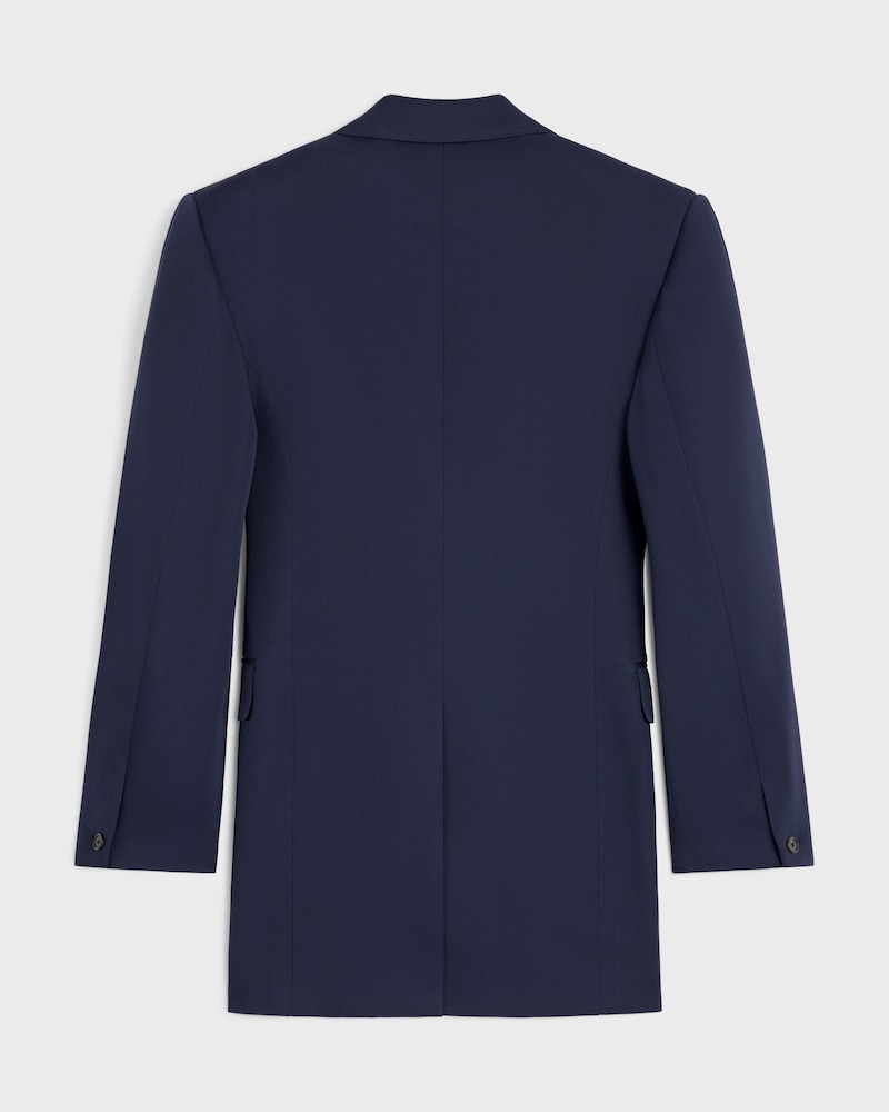 veste colonne Laine diagonale - Marine -  - 1 | CELINE