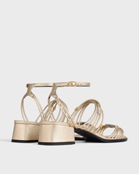 CLÉMENCE SANDALEN AUS LAMINIERTEM LAMMLEDER MIT ABSATZ - PLATIN -  - 2 | CELINE