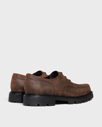 CELINE MARGARET DERBY EN VEAU VELOURS CIRÉ - MARRON FONCÉ -  - 2 | CELINE