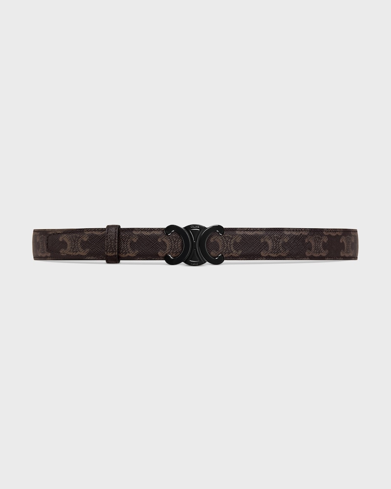 Wendbarer Riemen 25 mm AUS Taurillonleder und Triomphe Canvas -  -  - 1 | CELINE