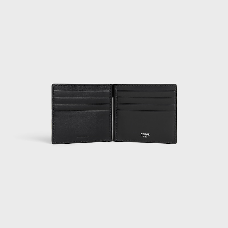 bill clip wallet IN Triomphe Canvas - BLACK - TRIOMPHE CANVAS - 1 | CELINE