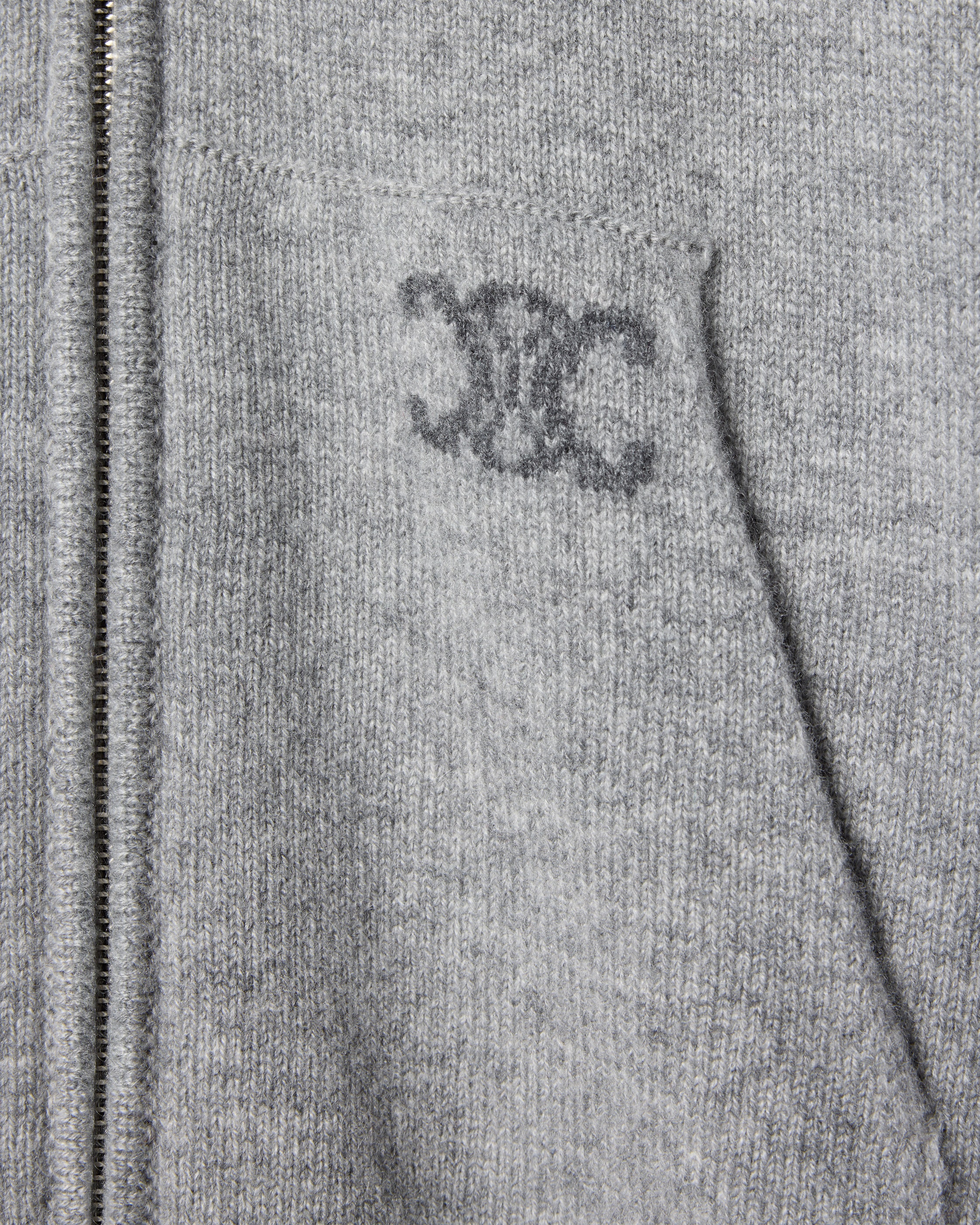 hooded cardigan IN CASHMERE - LIGHT GREY | CELINE