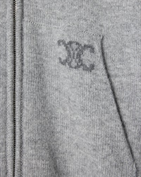 hooded cardigan IN CASHMERE - LIGHT GREY -  - 2 | CELINE