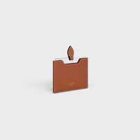mirror with pouch in smooth calfskin - TAN - TRAVEL - 2 | CELINE