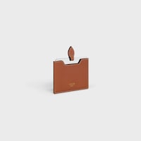 光滑牛皮革手包化妆镜 - 棕黄色 - 旅行用品 - 2 | CELINE