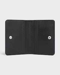 BI-FOLD CARD HOLDER IN Grained Calfskin - BLACK - CARD HOLDERS - 2 | CELINE
