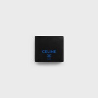 Bi-fold Wallet IN SMOOTH LAMBSKIN - BLACK / ULTRA BLUE - NEW - 1 | CELINE