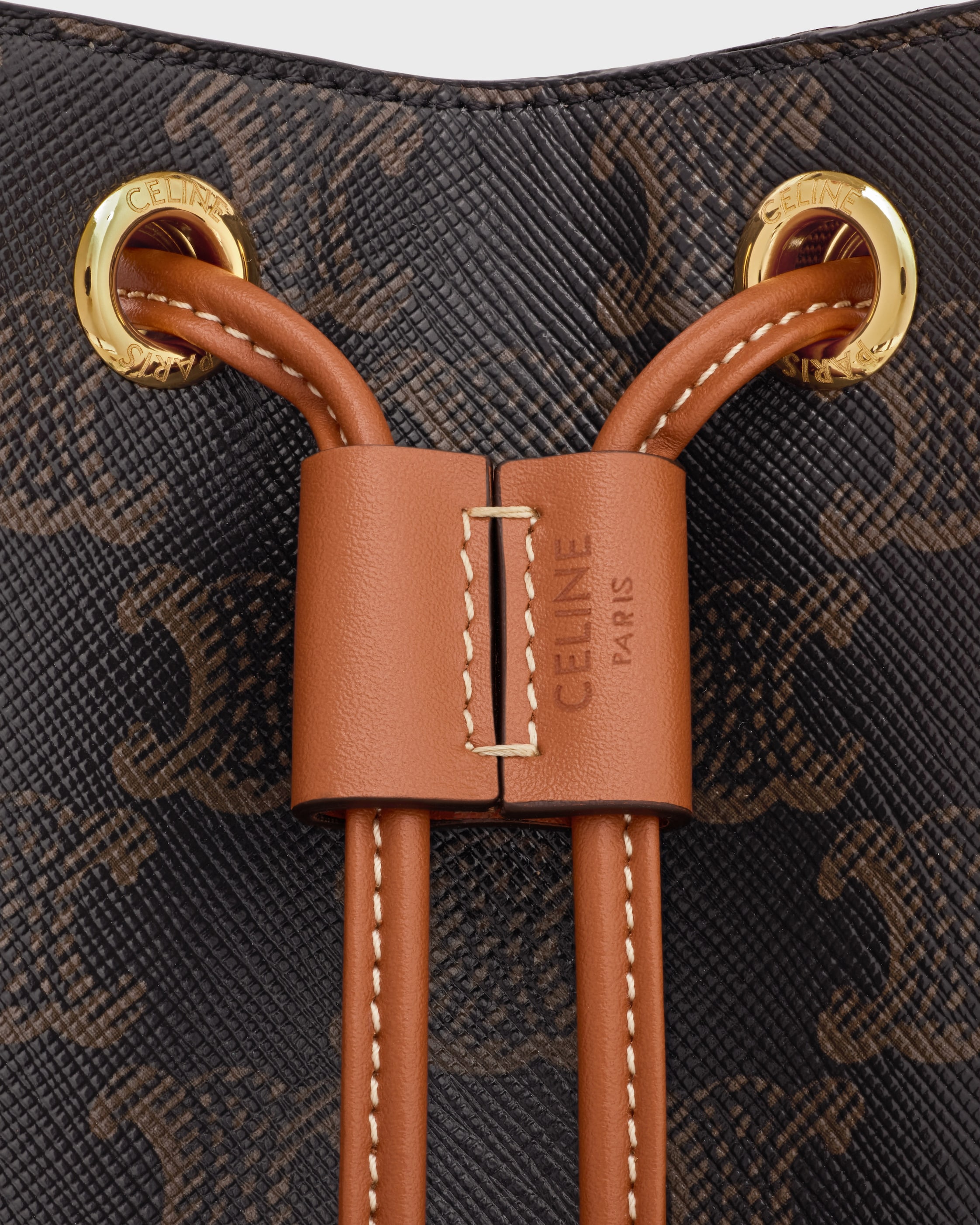 MICRO SAILOR IN TRIOMPHE CANVAS AND CALFSKIN - TAN | CELINE