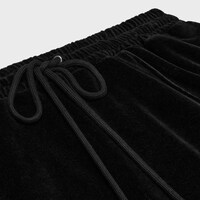 SWEATPANTS IN velvet jersey - BLACK / WHITE -  - 2 | CELINE