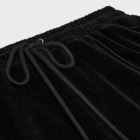 joggings IN velvet jersey - BLACK / WHITE -  - 2 | CELINE