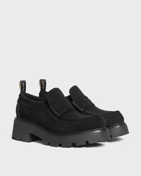 celine triomphe mocassins EN CUIR DE VEAU VELOURS - Noir -  - 2 | CELINE