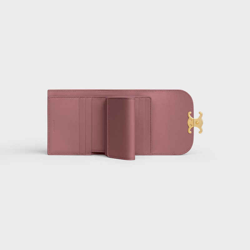 Carteira pequena com aba TRIOMPHE em LIZARD - ROSA VINTAGE - CARTEIRAS - 1 | CELINE