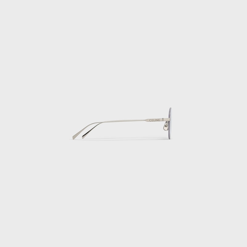 Metal Frame 28 sunglasses in Metal - Silver / Blue Light Filter -  - 1 | CELINE