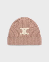 triomphe beanie in seamless cashmere - NUTMEG -  - 1 | CELINE