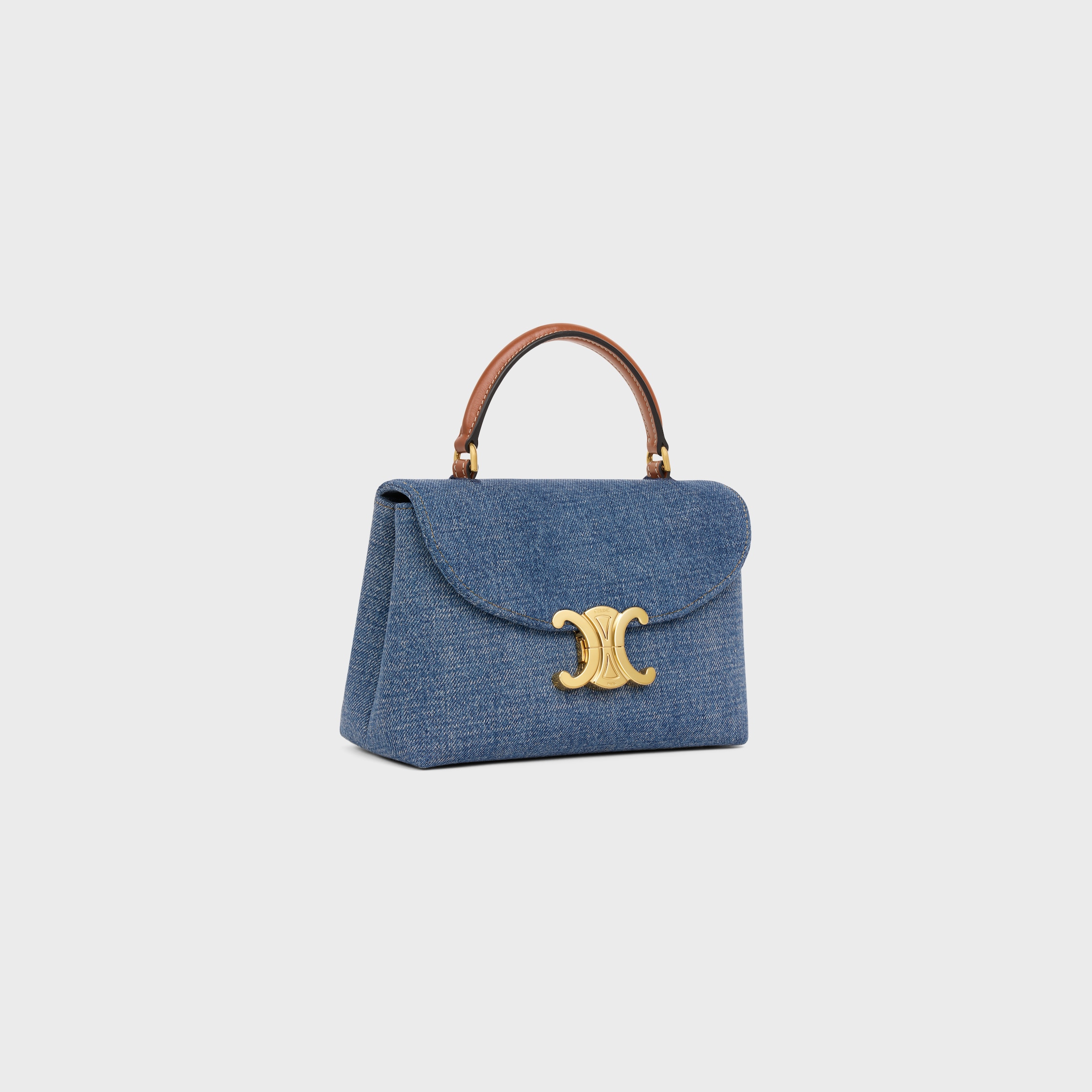 TEEN NINO BAG IN DENIM - DENIM / TAN | CELINE