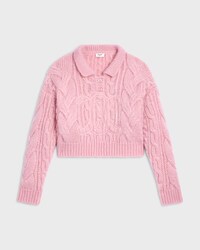 pull laine mohair aran - ROSE BEBE -  - 1 | CELINE