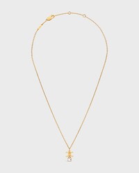 Triomphe Twinkle Necklace in Strass and Brass with Gold Finish - GOLD -  - 1 | CELINE