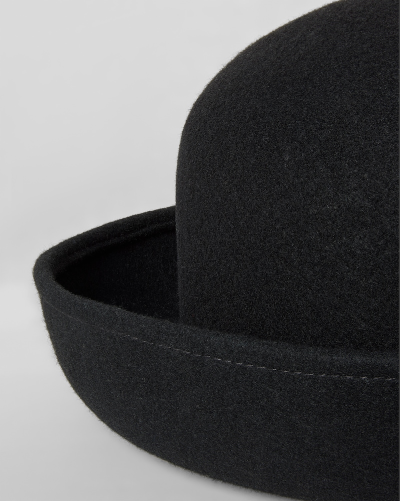 chapéu bloom em feltro de lã - BLACK -  - 1 | CELINE