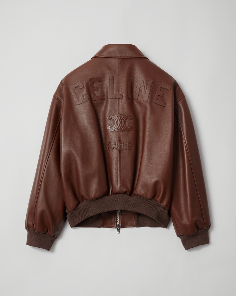 teddy jacket IN CALSFSKIN - BROWN -  - 1 | CELINE