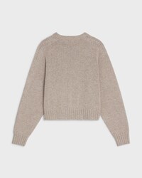 CREW NECK SWEATER IN SEAMLESS CASHMERE - SAND -  - 2 | CELINE
