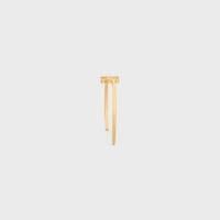 Triomphe Asymmetric Cuff in Brass with Gold Finish - GOLD -  - 2 | CELINE