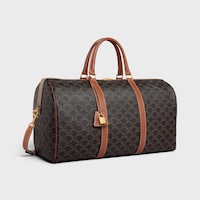 Large Travel Bag IN Triomphe Canvas and calfskin - TAN - CROSS-BODY BAGS - 2 | CELINE